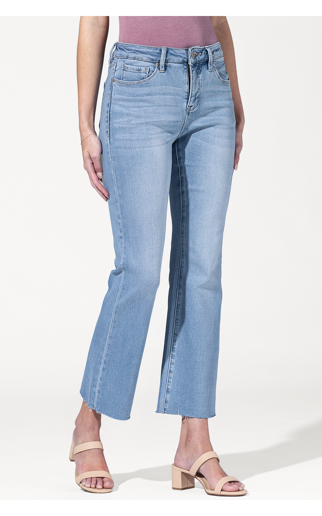High Rise Tummy Tuck Cropped Flare Jeans
