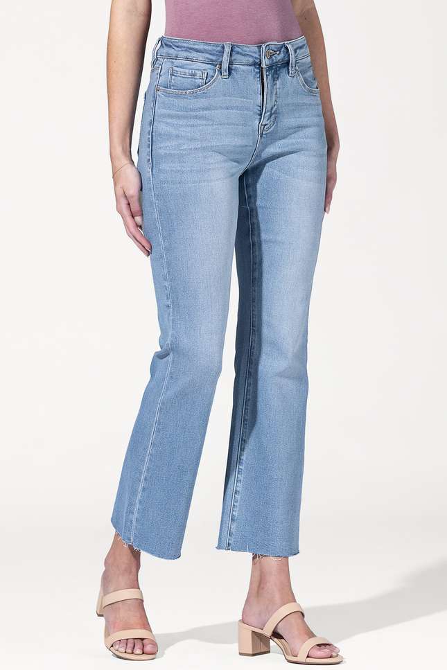 High Rise Tummy Tuck Cropped Flare Jeans