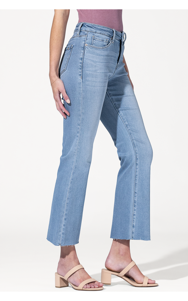 High Rise Tummy Tuck Cropped Flare Jeans