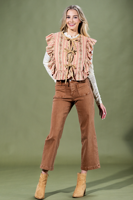 Wildflower Wallpaper Quilted Vest