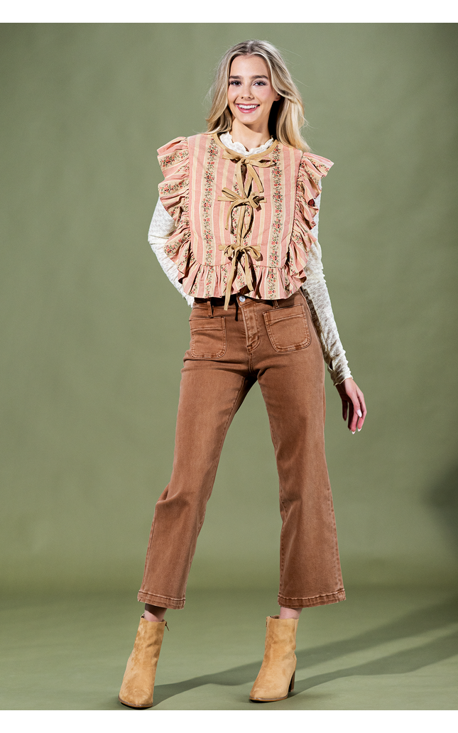 Wildflower Wallpaper Quilted Vest