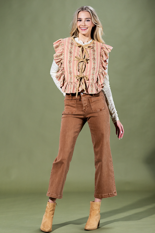 Wildflower Wallpaper Quilted Vest