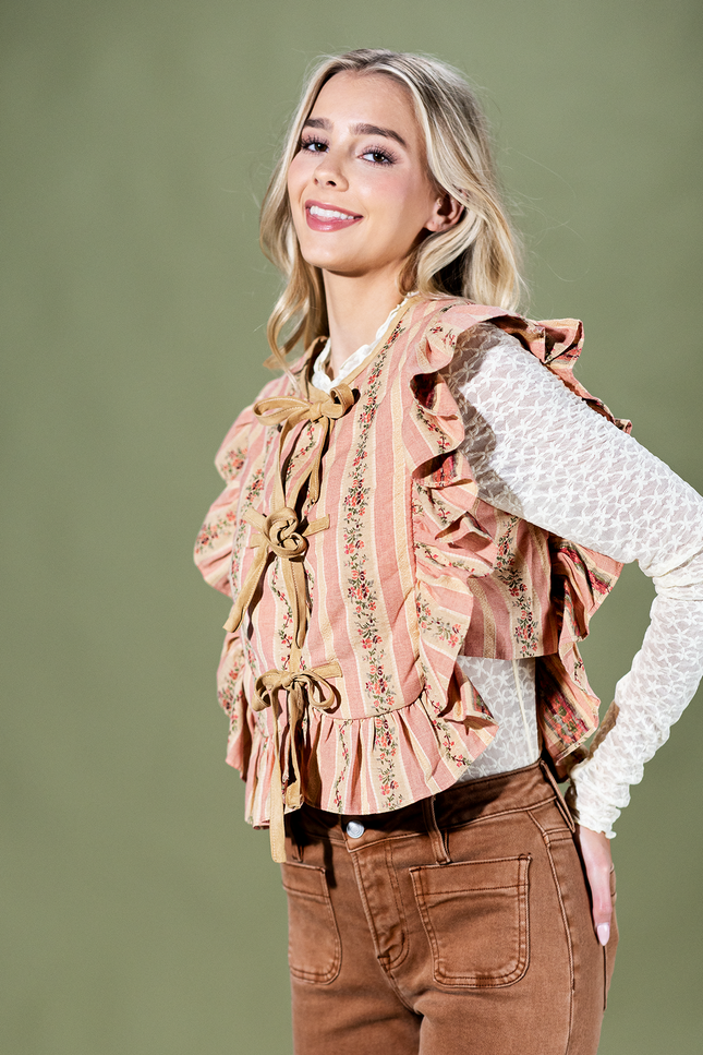 Wildflower Wallpaper Quilted Vest