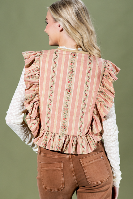 Wildflower Wallpaper Quilted Vest
