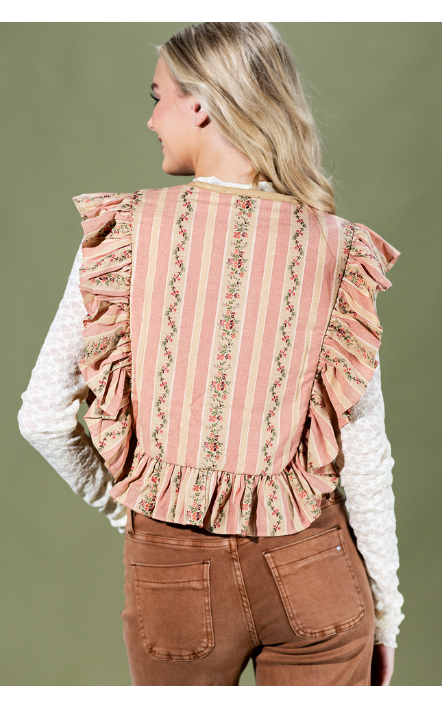 Wildflower Wallpaper Quilted Vest