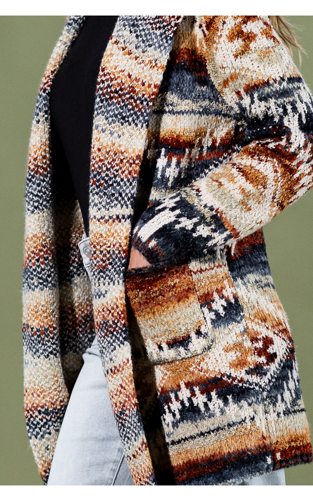 Desert Sunrise Hooded Cardigan