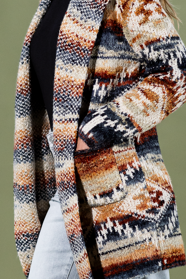 Desert Sunrise Hooded Cardigan