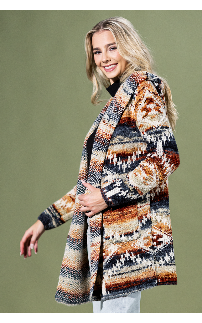 Desert Sunrise Hooded Cardigan