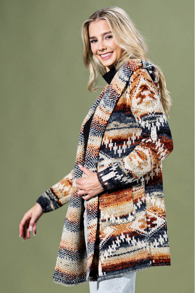 Desert Sunrise Hooded Cardigan