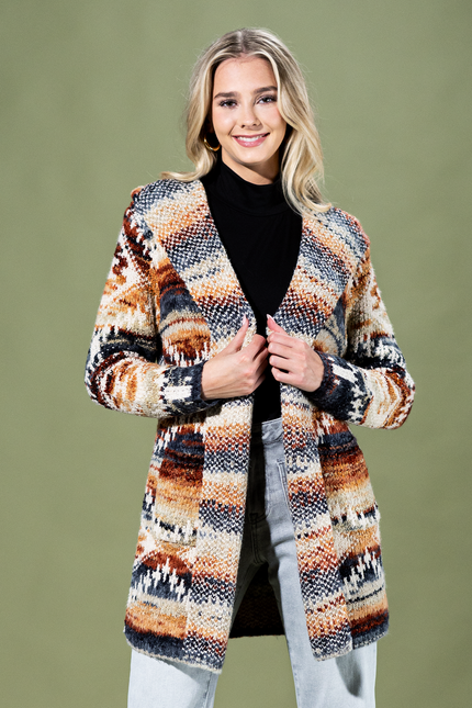 Desert Sunrise Hooded Cardigan