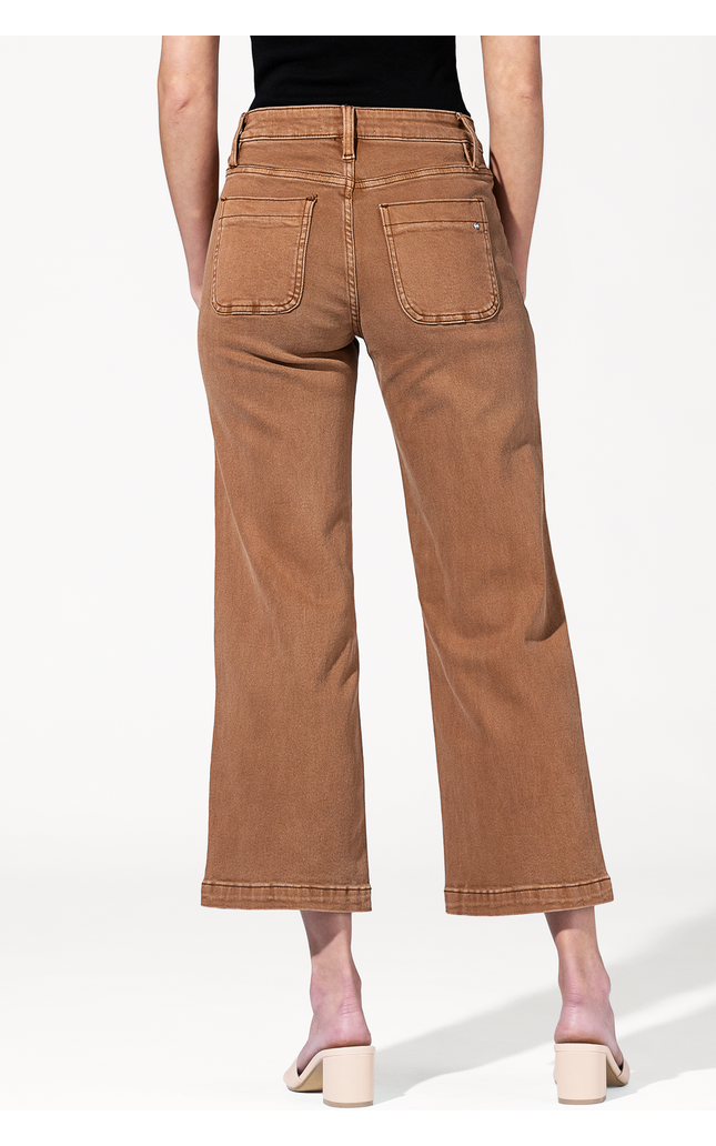 High Rise Cropped Jean with Fatigue Pockets