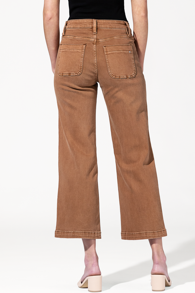 High Rise Cropped Jean with Fatigue Pockets