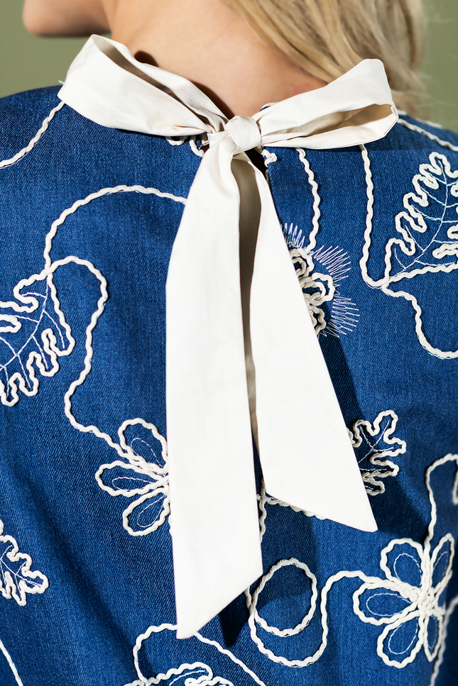 Nimes Thread Denim Mini Dress