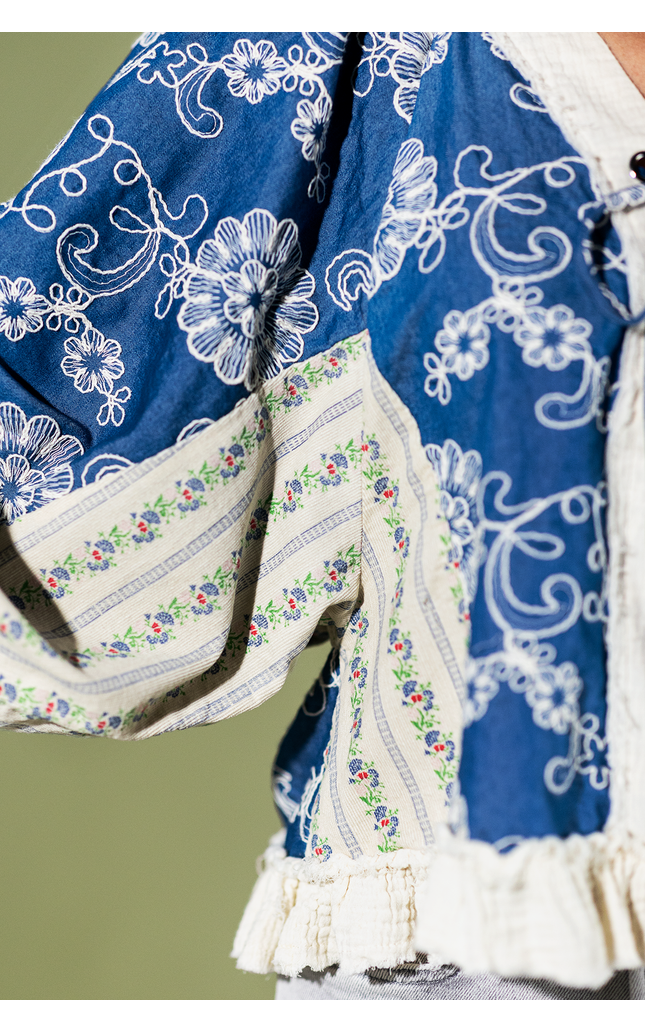 Wildflower Lace Floral Ruffle Top