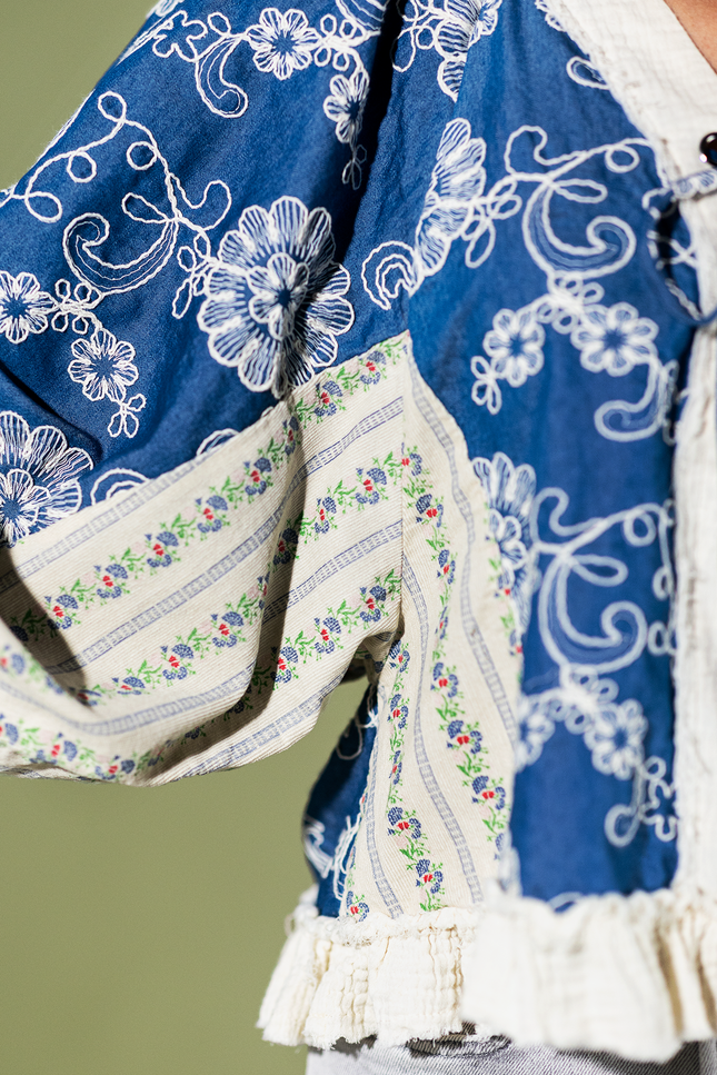 Wildflower Lace Floral Ruffle Top