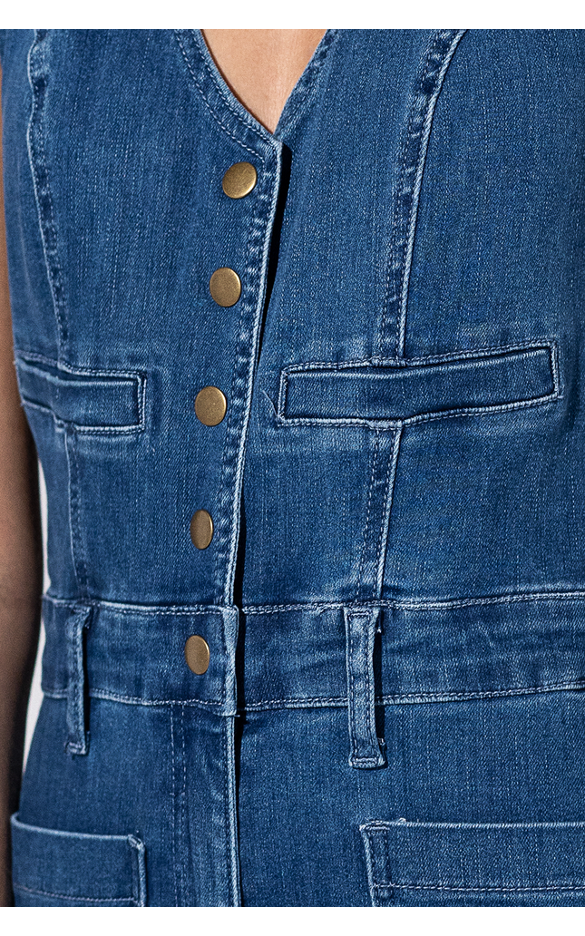 Farrah Flared Denim Jumpsuit