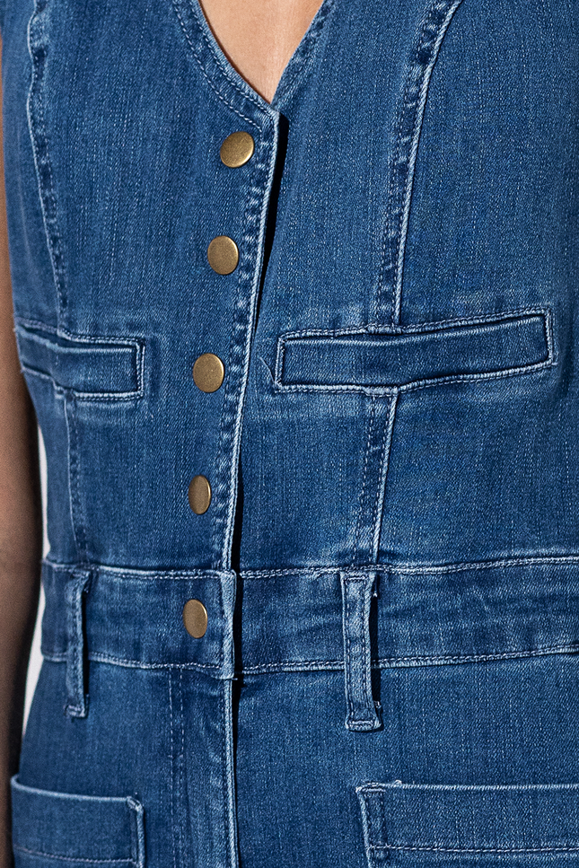 Farrah Flared Denim Jumpsuit