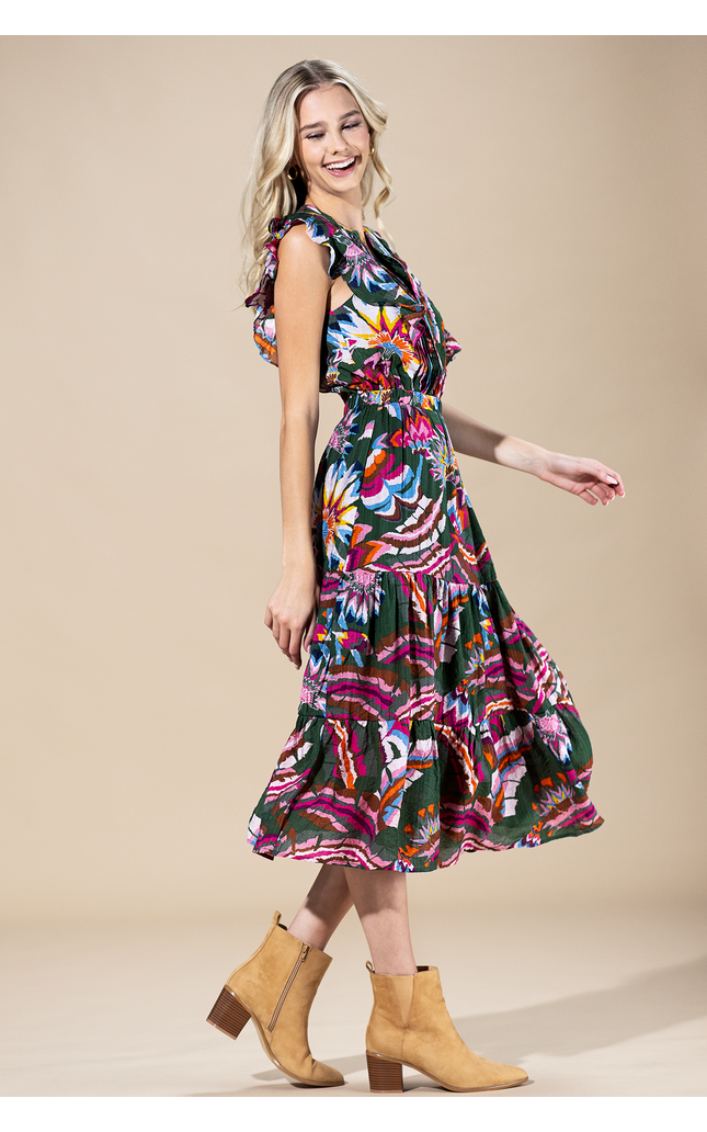 Cabo Bloom Midi Dress