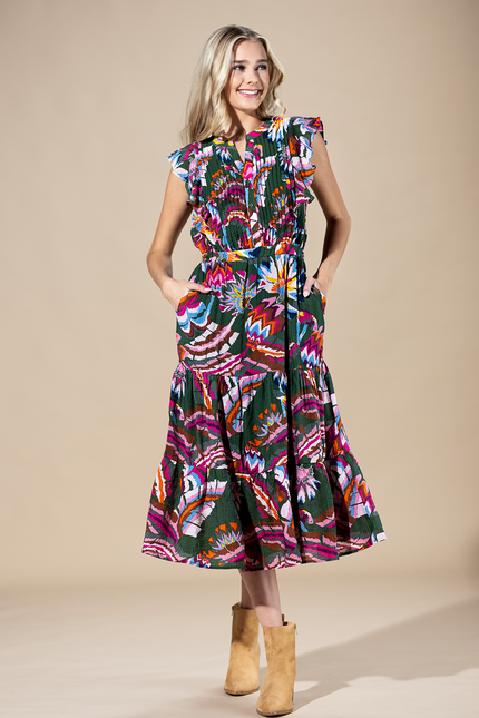 Cabo Bloom Midi Dress