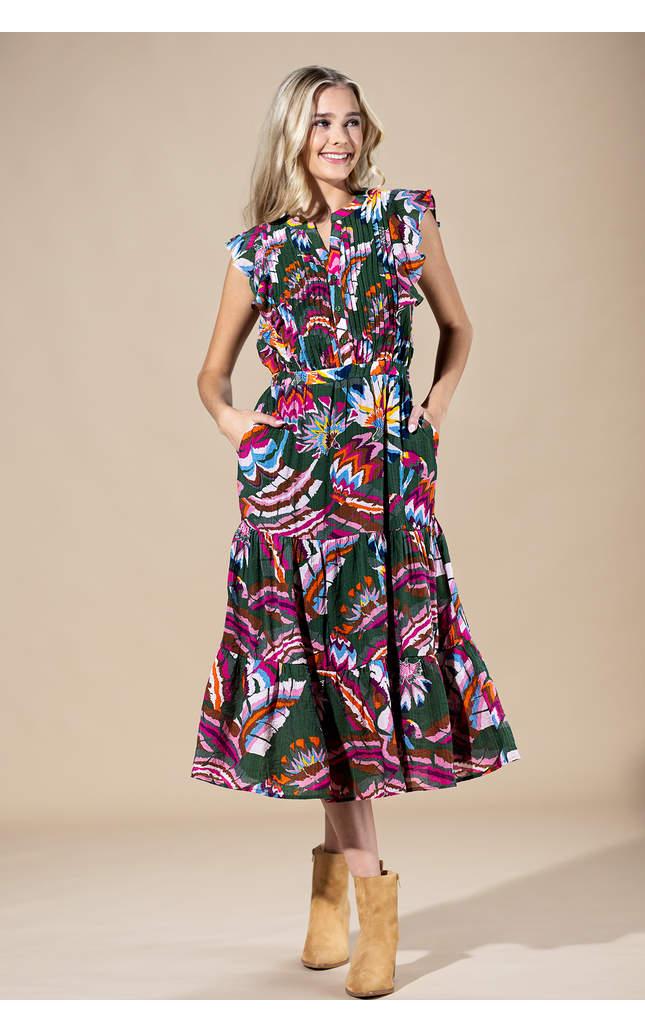 Cabo Bloom Midi Dress