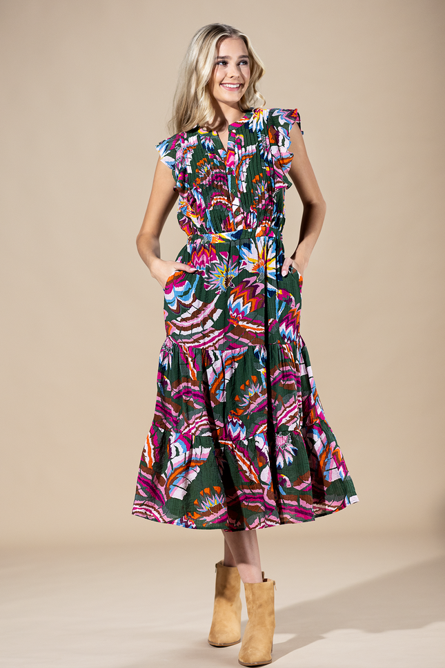 Cabo Bloom Midi Dress