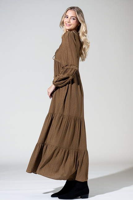 Paloma Balloon-Sleeve Maxi Dress