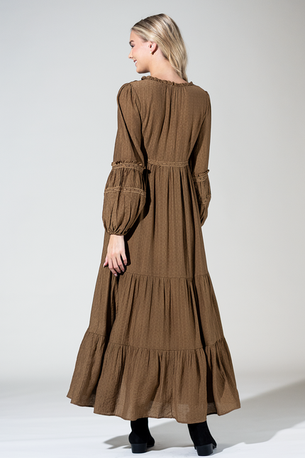 Paloma Balloon-Sleeve Maxi Dress