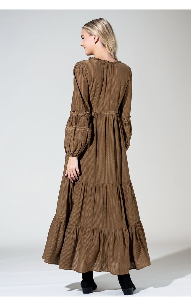 Paloma Balloon-Sleeve Maxi Dress