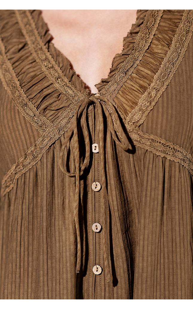 Paloma Balloon-Sleeve Maxi Dress