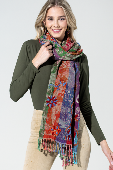 Rio Vista Wool Paisley Scarf