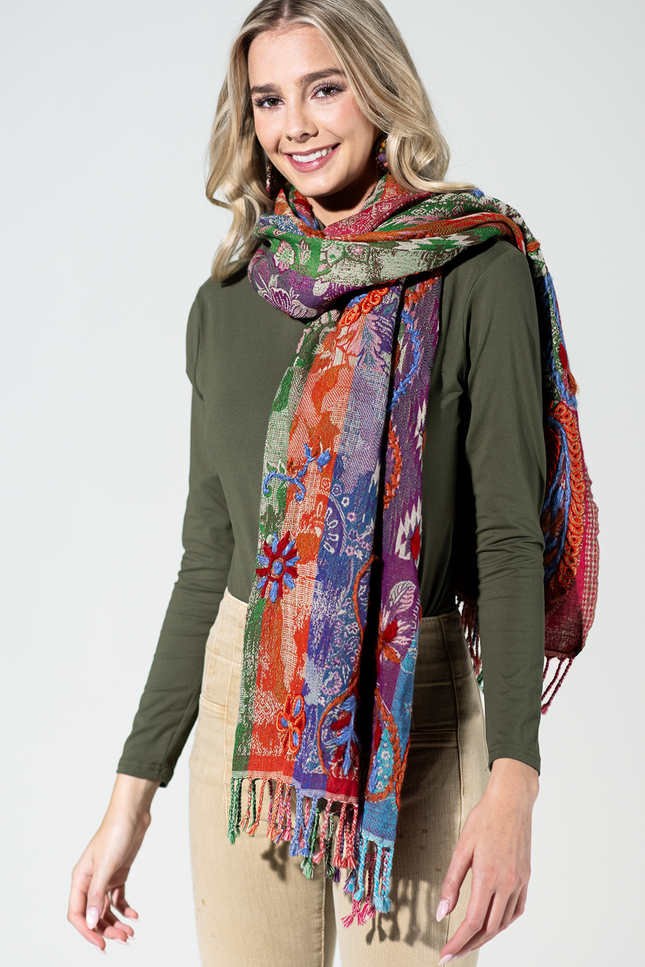 Rio Vista Wool Paisley Scarf
