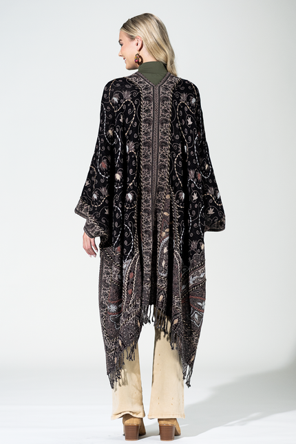 Wool Vintage Khaki Ruana