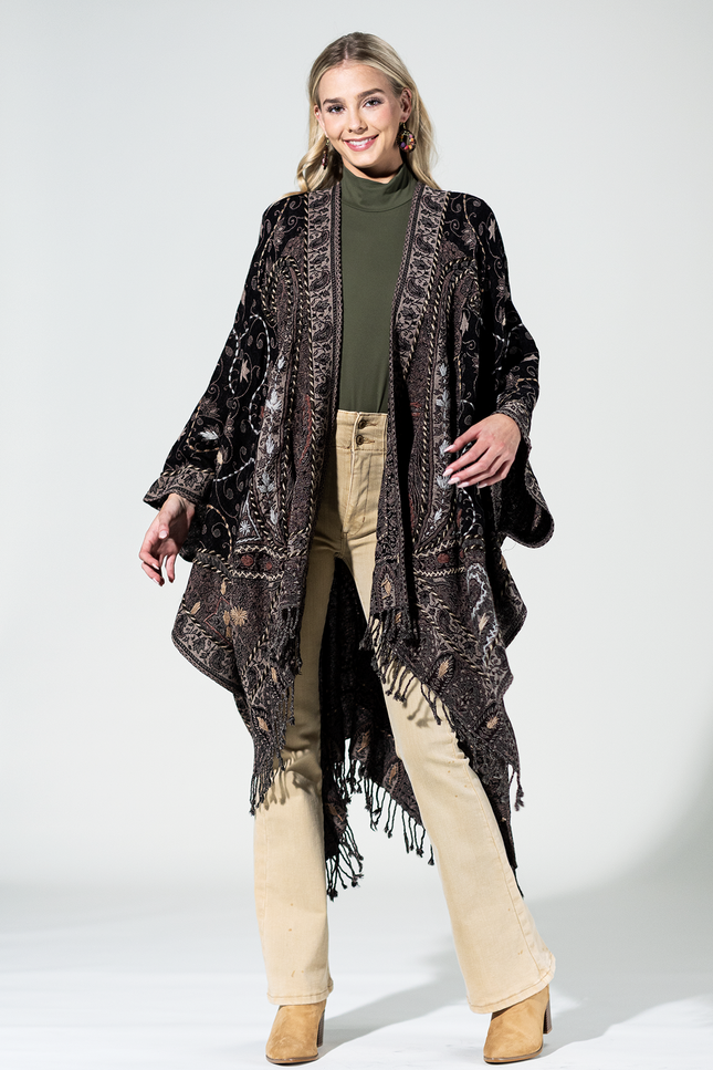 Wool Vintage Khaki Ruana