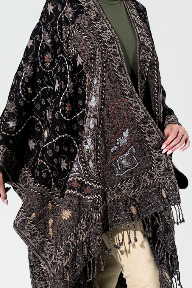 Wool Vintage Khaki Ruana