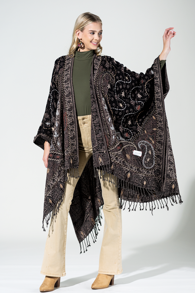 Wool Vintage Khaki Ruana