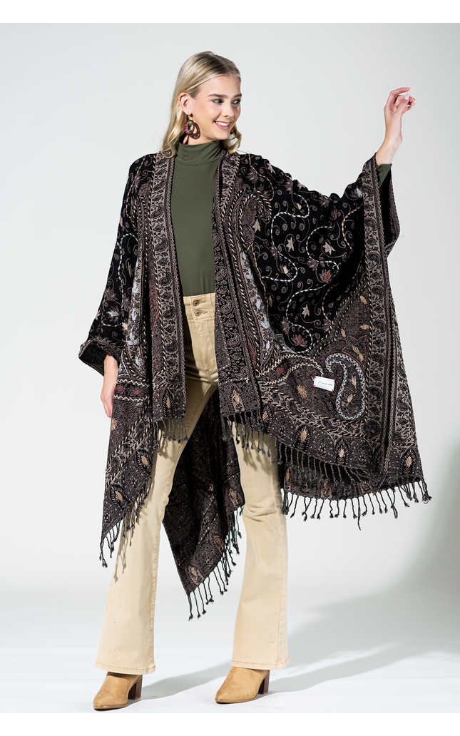 Wool Vintage Khaki Ruana