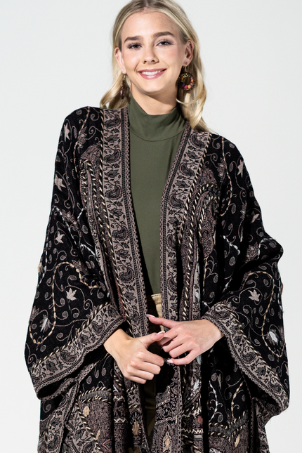 Wool Vintage Khaki Ruana