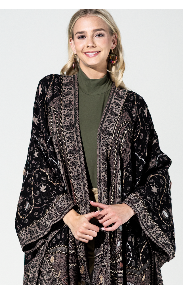 Wool Vintage Khaki Ruana