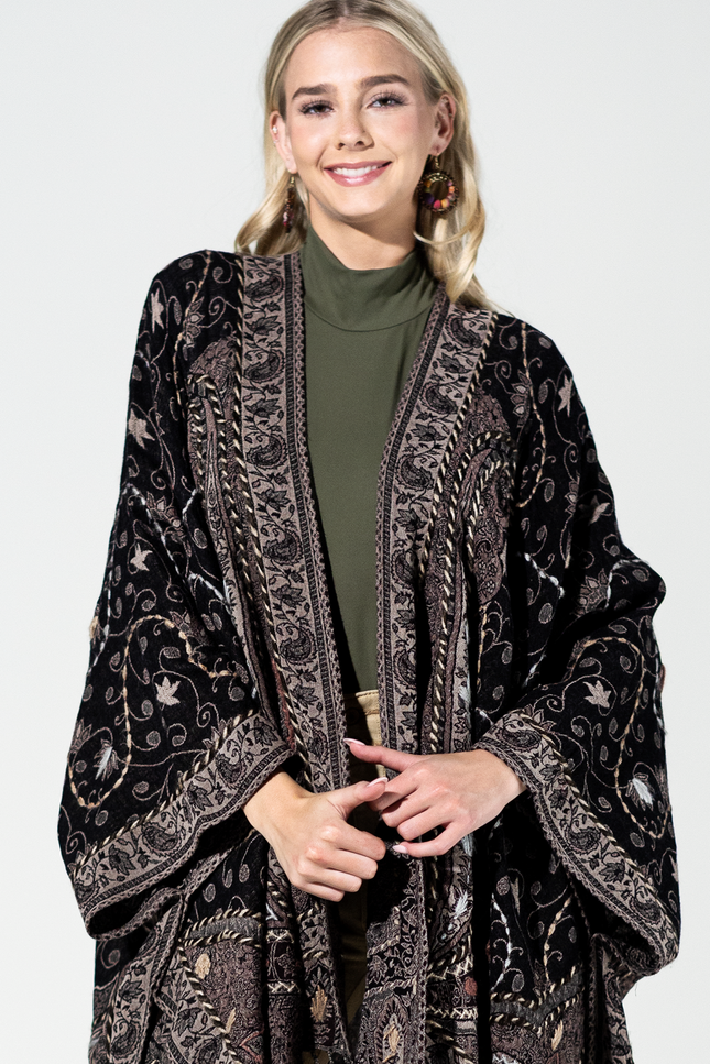 Wool Vintage Khaki Ruana