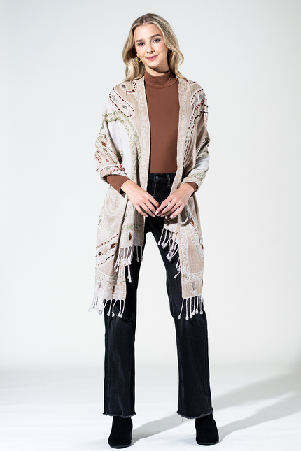 Telluride Embroidered Viscose Scarf