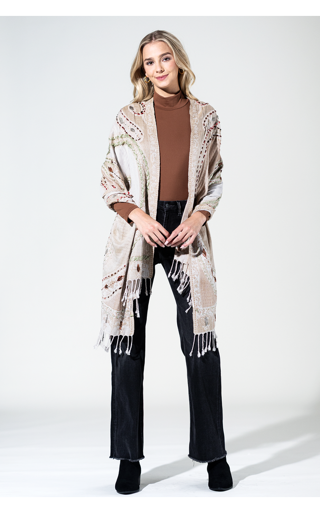 Telluride Embroidered Viscose Scarf