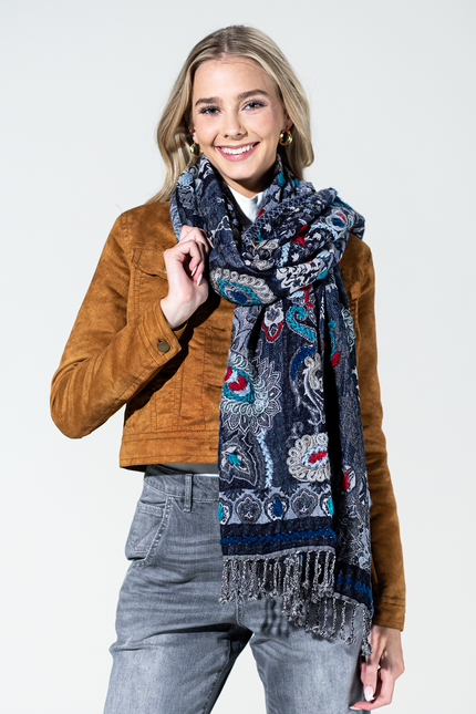 Breckenridge Wool Embroidered Scarf
