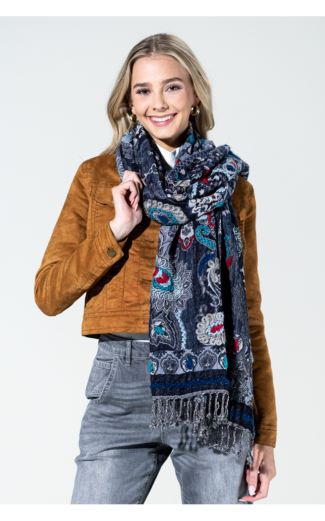 Breckenridge Wool Embroidered Scarf