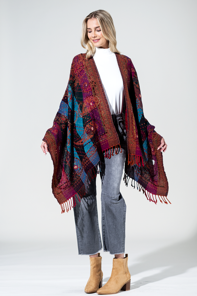 Bozeman Wool Embroidered Scarf
