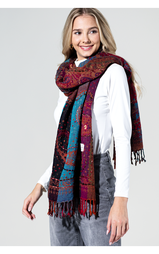 Bozeman Wool Embroidered Scarf