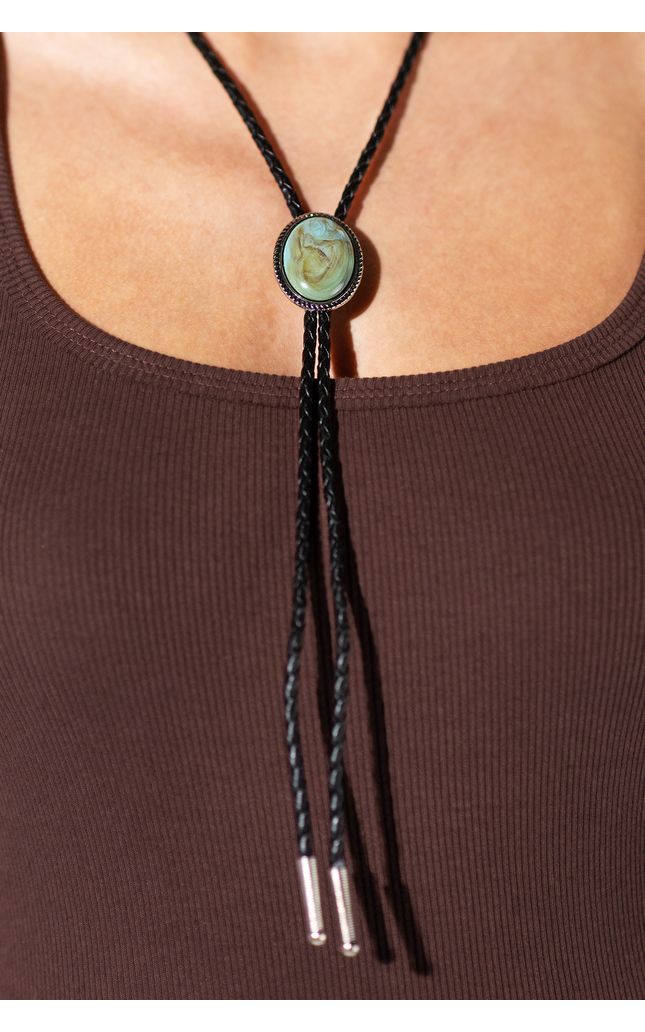 Turquoise Sawtooth Bolo Tie