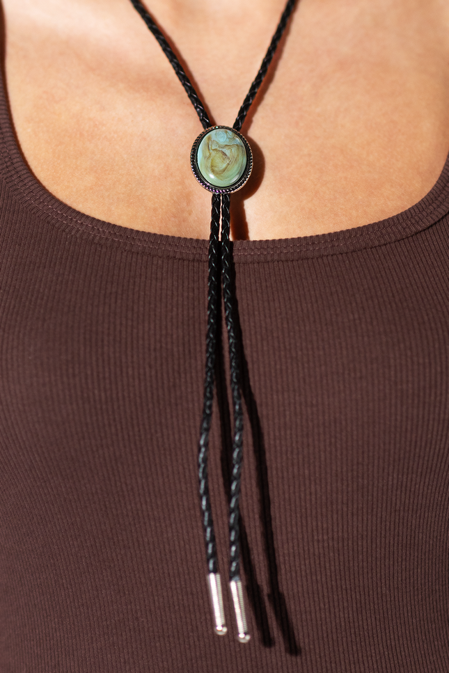 Turquoise Sawtooth Bolo Tie