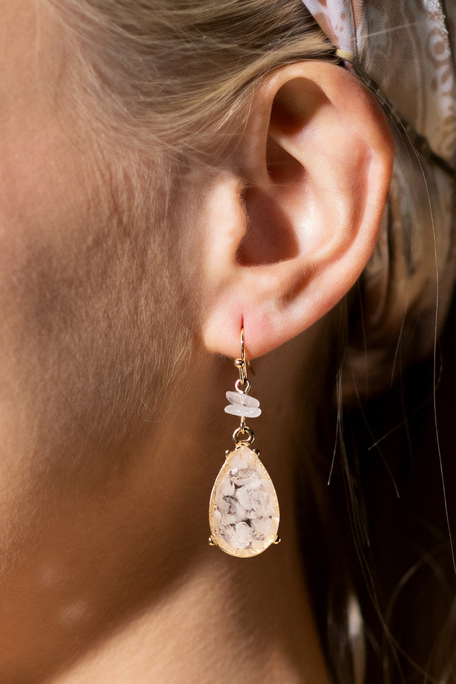 Rose Quartz Teardrop Earrings