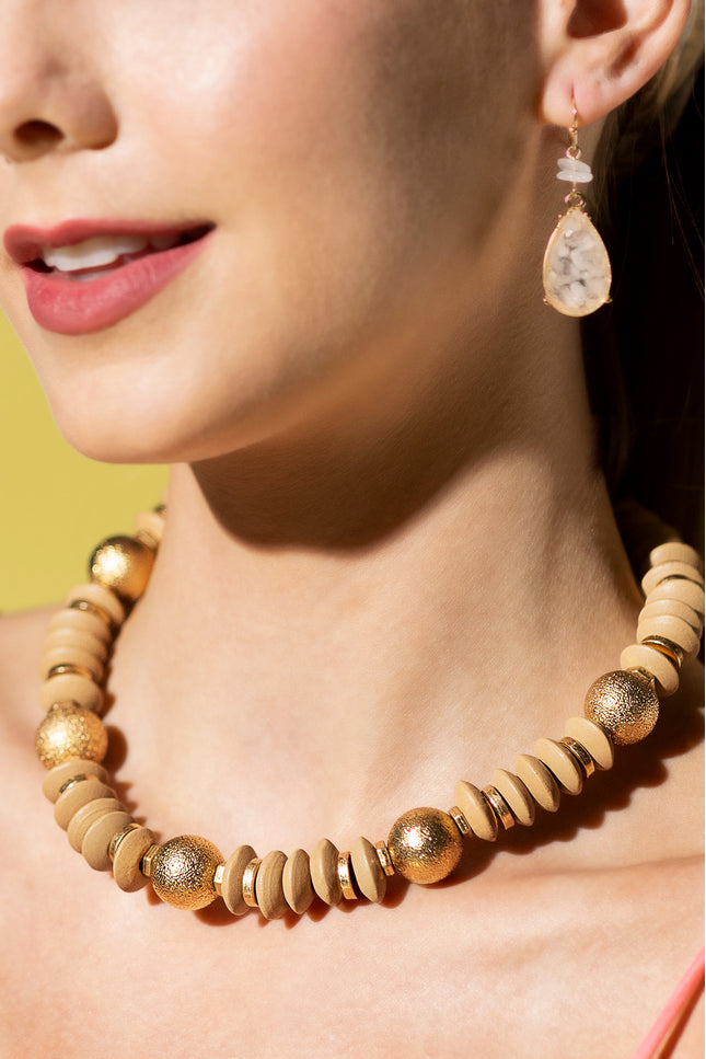 Beige Gold Necklace