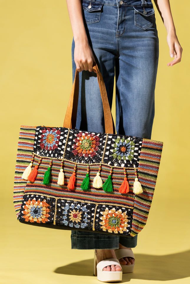 Beaded Blossom Shoulder Bag
